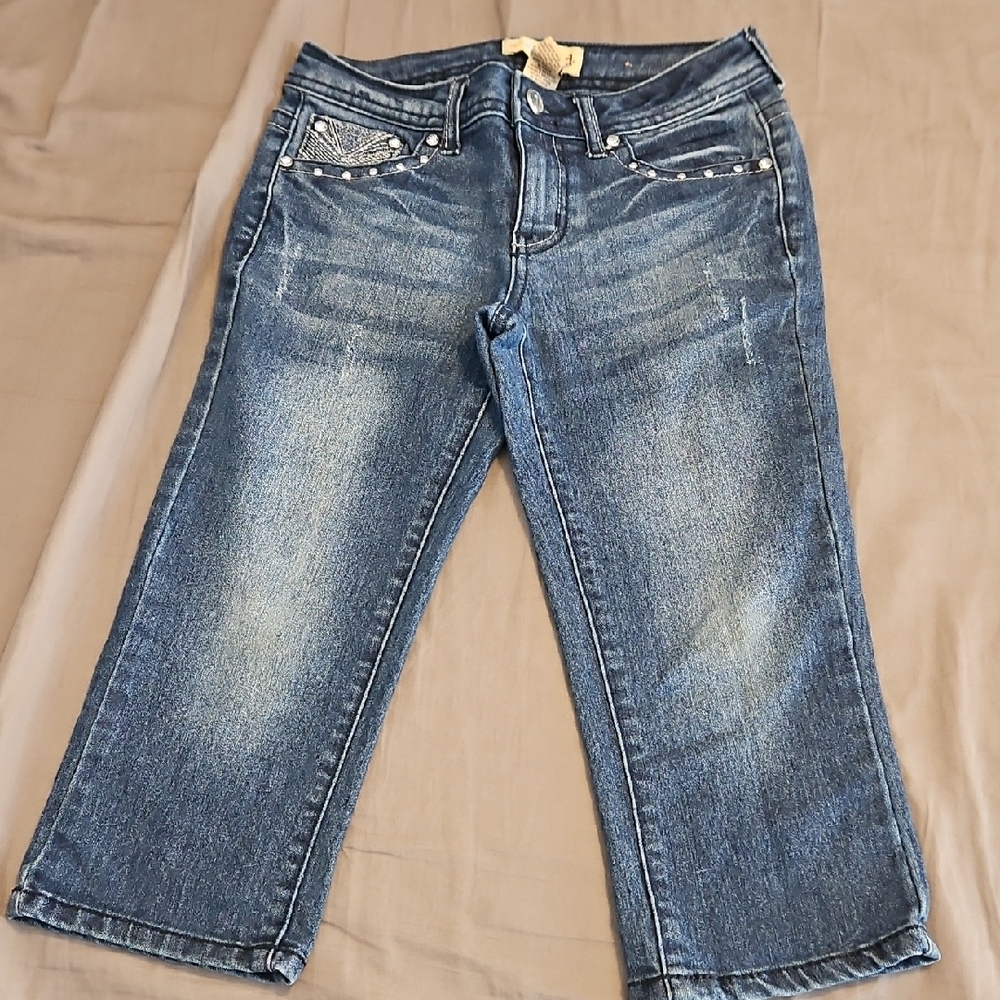 Mudd Bedazzled Crop Panta